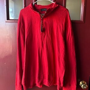 Tahari Men's Vibrant Red Zip-Up Sweater